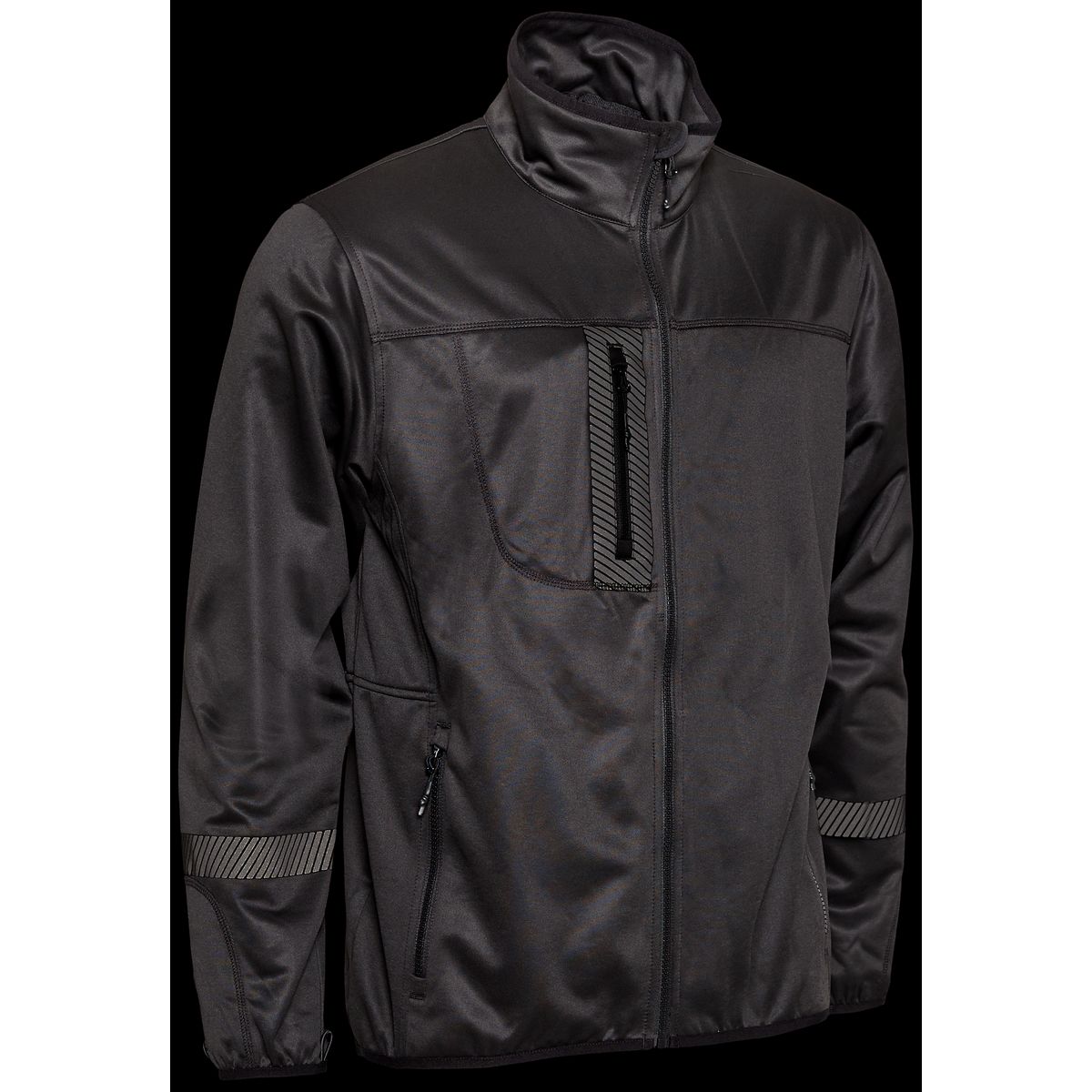 Midlayer zip-in jakke 150015 sort Str. 2XL