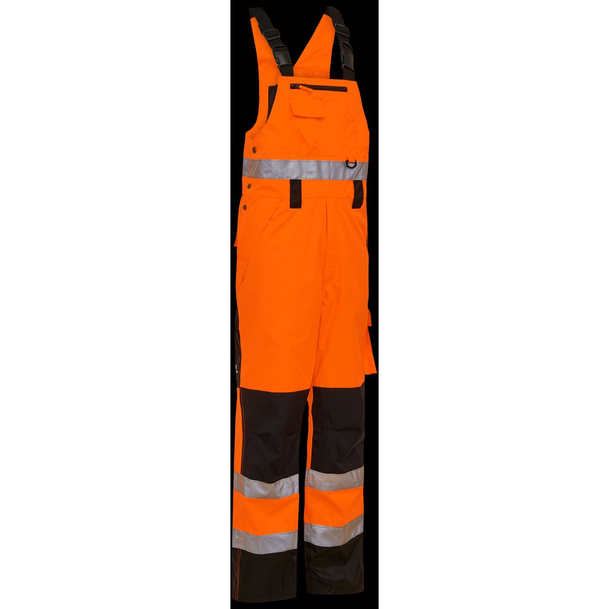 Hi-vis arbejdsoveralls 089900R orange/sort Str. L