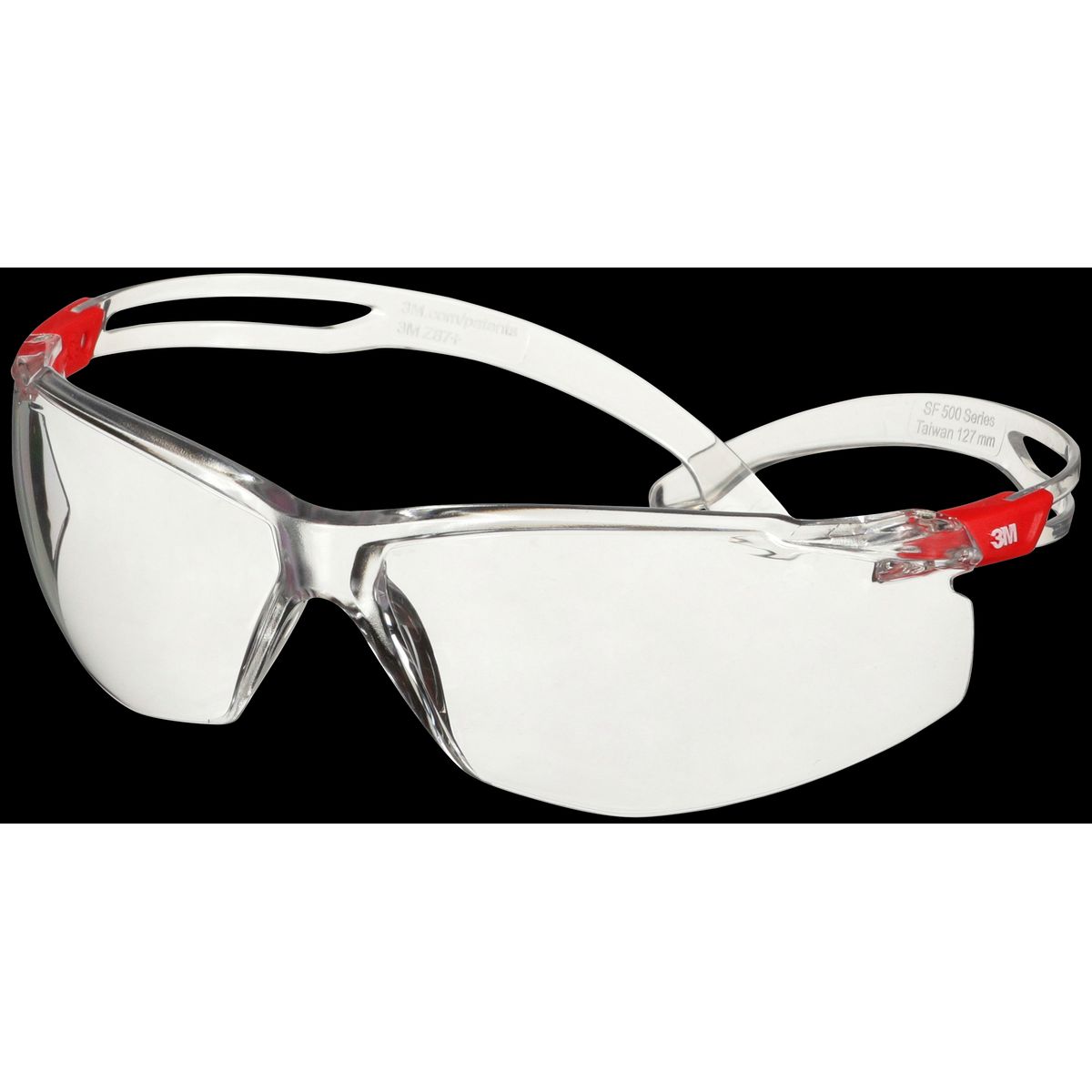 SecureFit 500 besk.brille, rød stel/klar glas