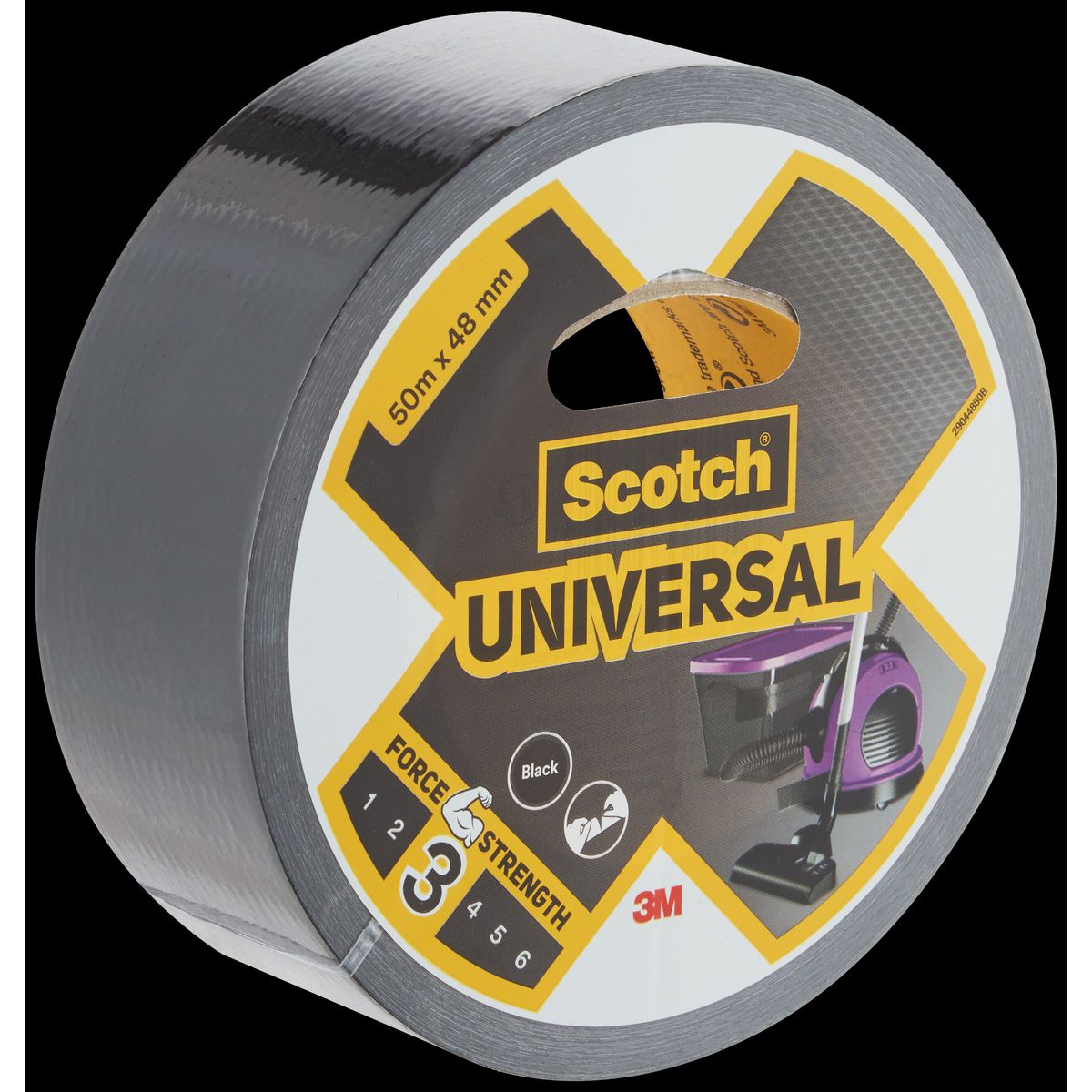 Lærredstape Universal 2904, sort, 48mmÃ50m