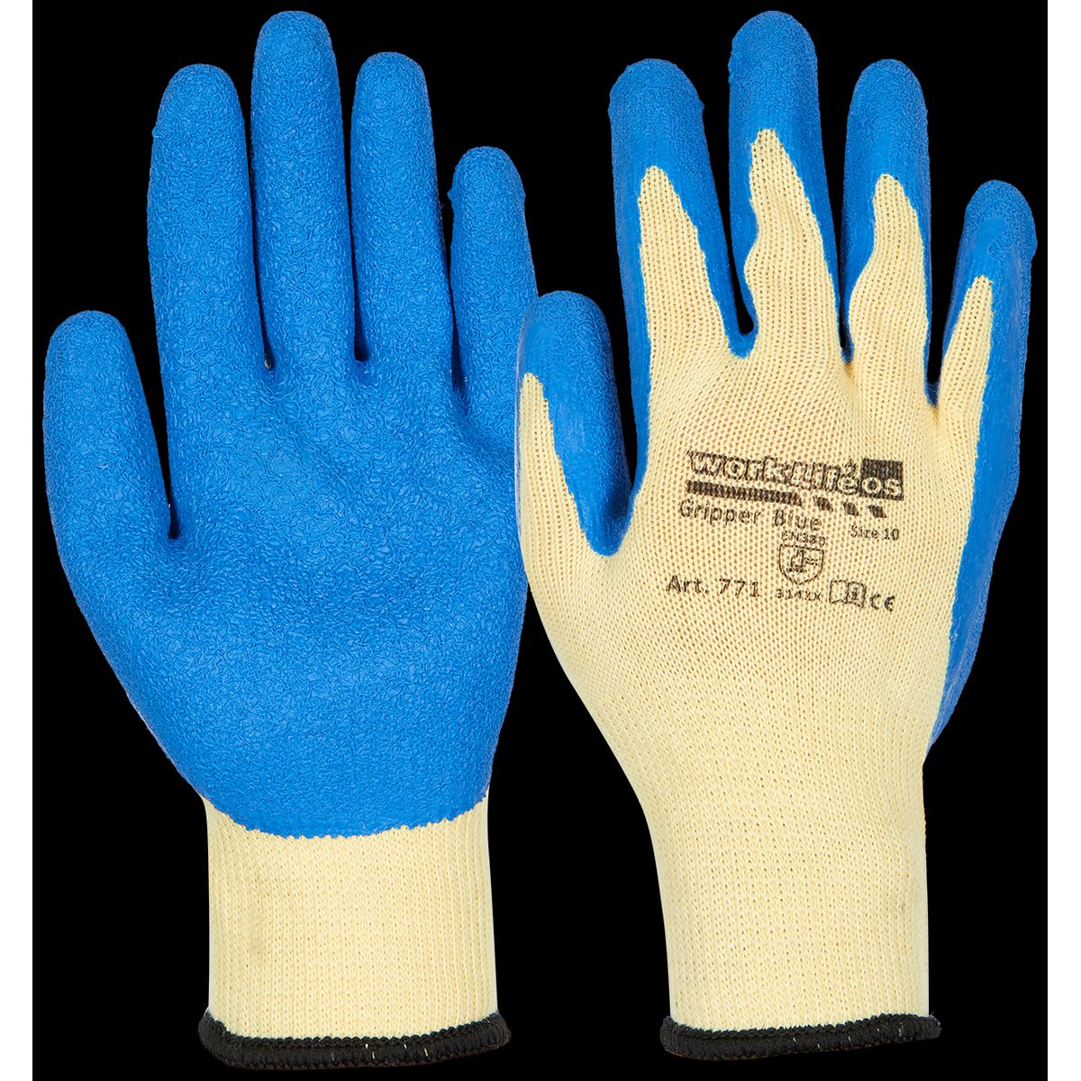 Worklife Gripper Blue handske latex halvdyp 771-8