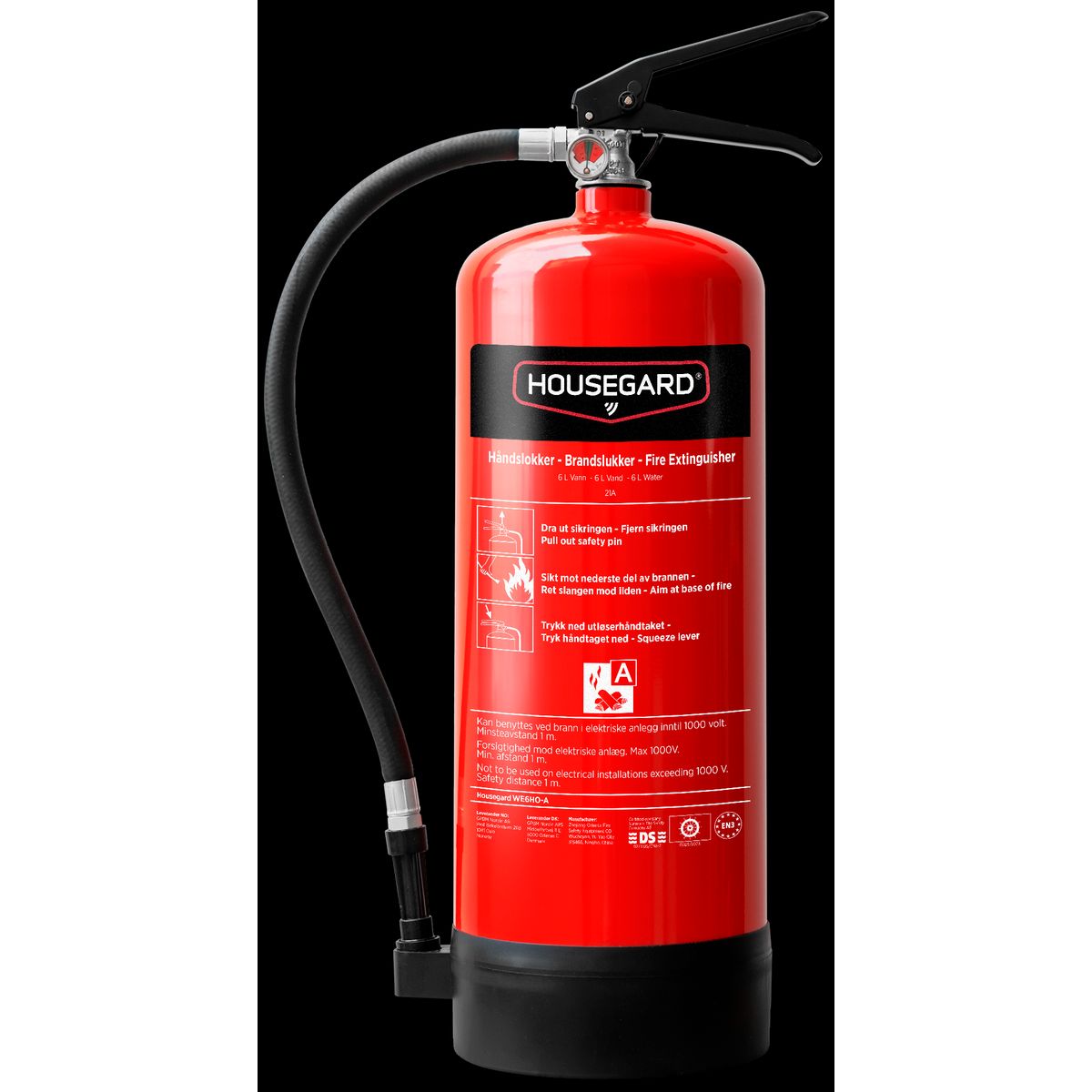 Housegard vandslukker 6ltr WE6HO-A, 21A