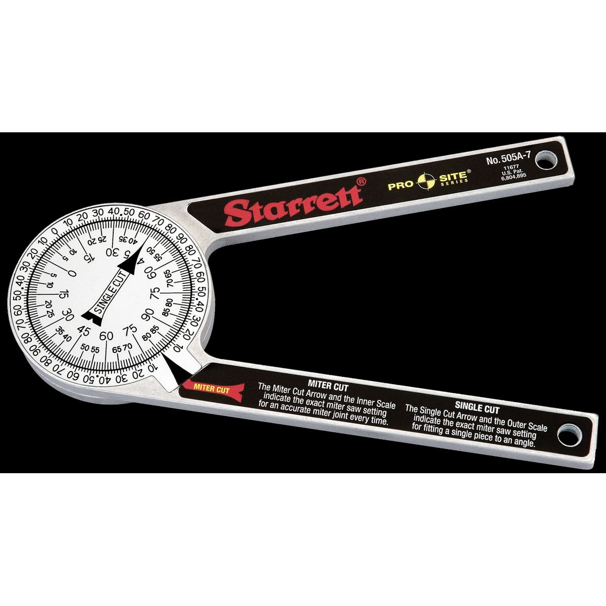 Starrett 505A-7 gradmåler aluminium 175mm