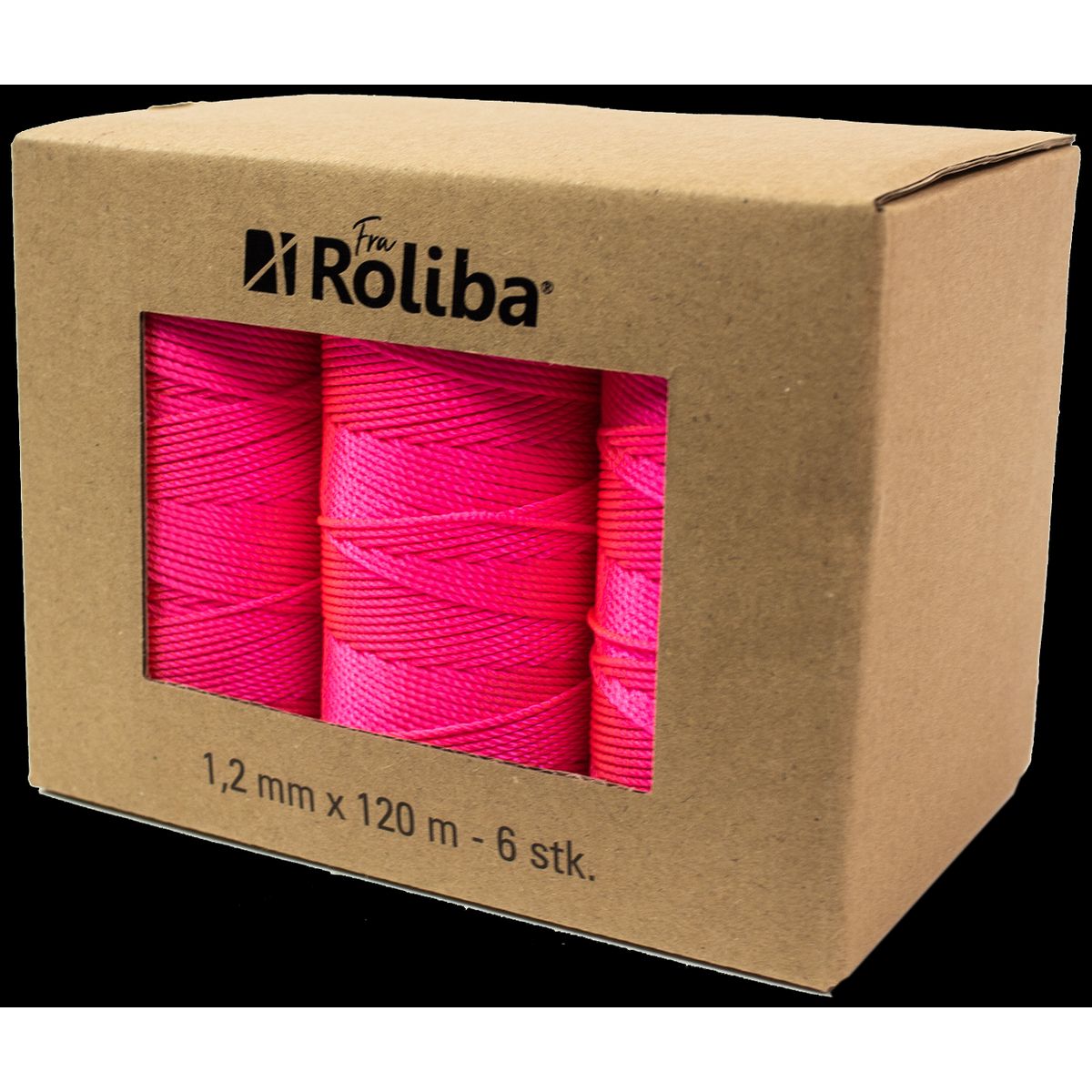 Mursnor 6/8 nylon 3-sl. 1,2mmÃ120m pink, 6rl