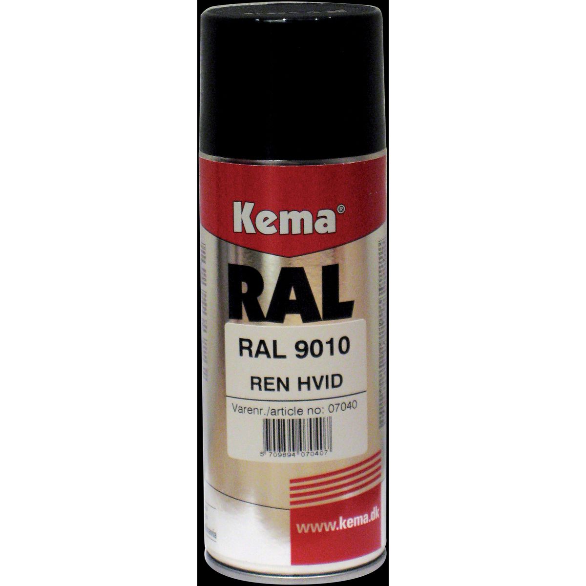 Kema industrilak RAL-9010 ren hvid spray 400ml