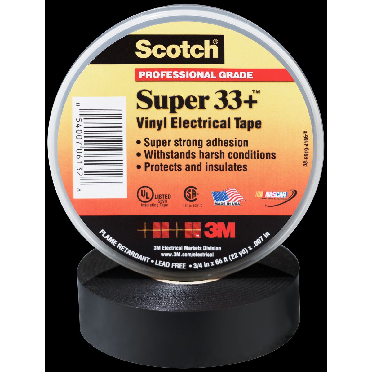 Scotch Super 33+ vinyltape sort 19mmÃ6m