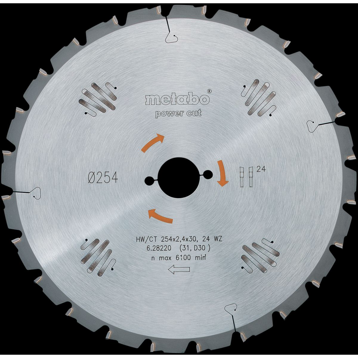 Rundsavklinge til træ 254Ã2,4Ã30mm HW/CT Z24 WZ