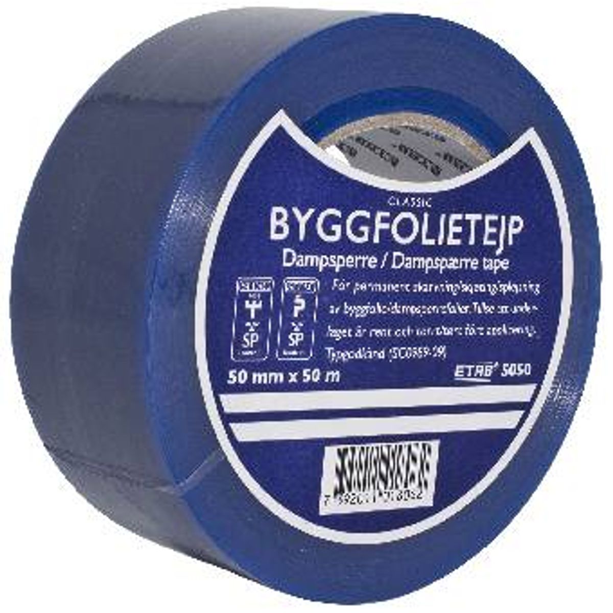 Tejp byggfolie 5050 50mmx50 bl