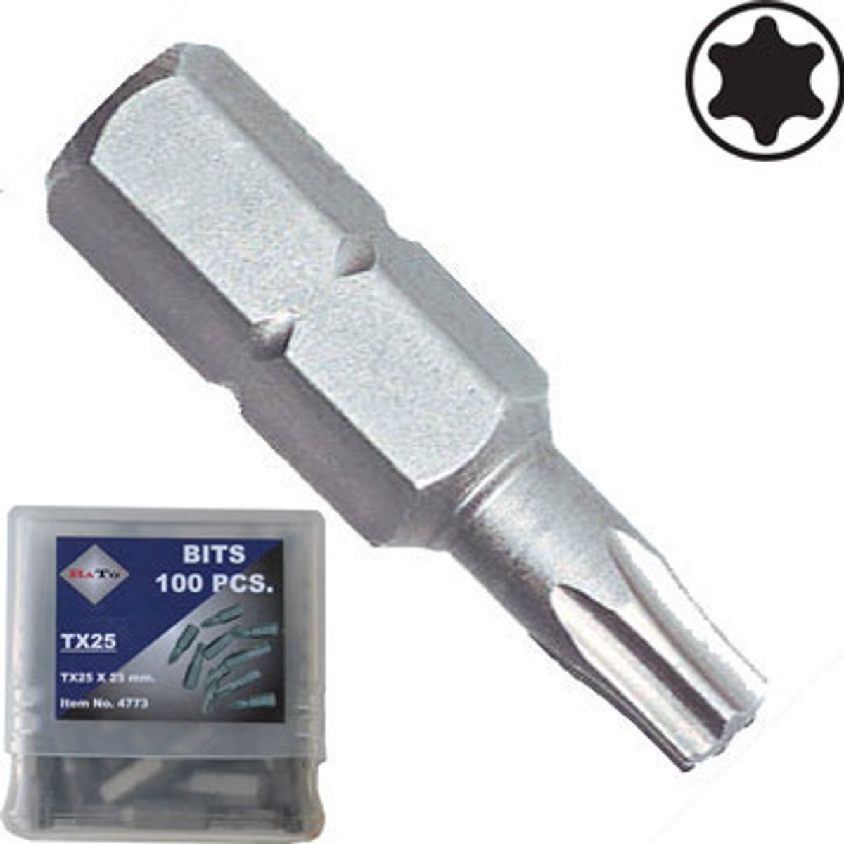 BATO 1/4" Bits Torx 40 x 25mm. 100 stk. pk.