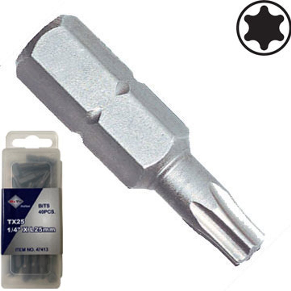 BATO 1/4" Bits Torx 15 x 25mm. 40 stk. pk.