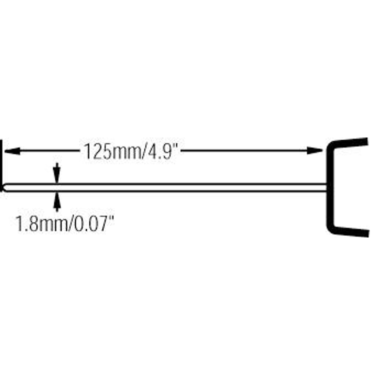 Universal temperaturføler med bøjelig probe Ø1,8mm, Type-K