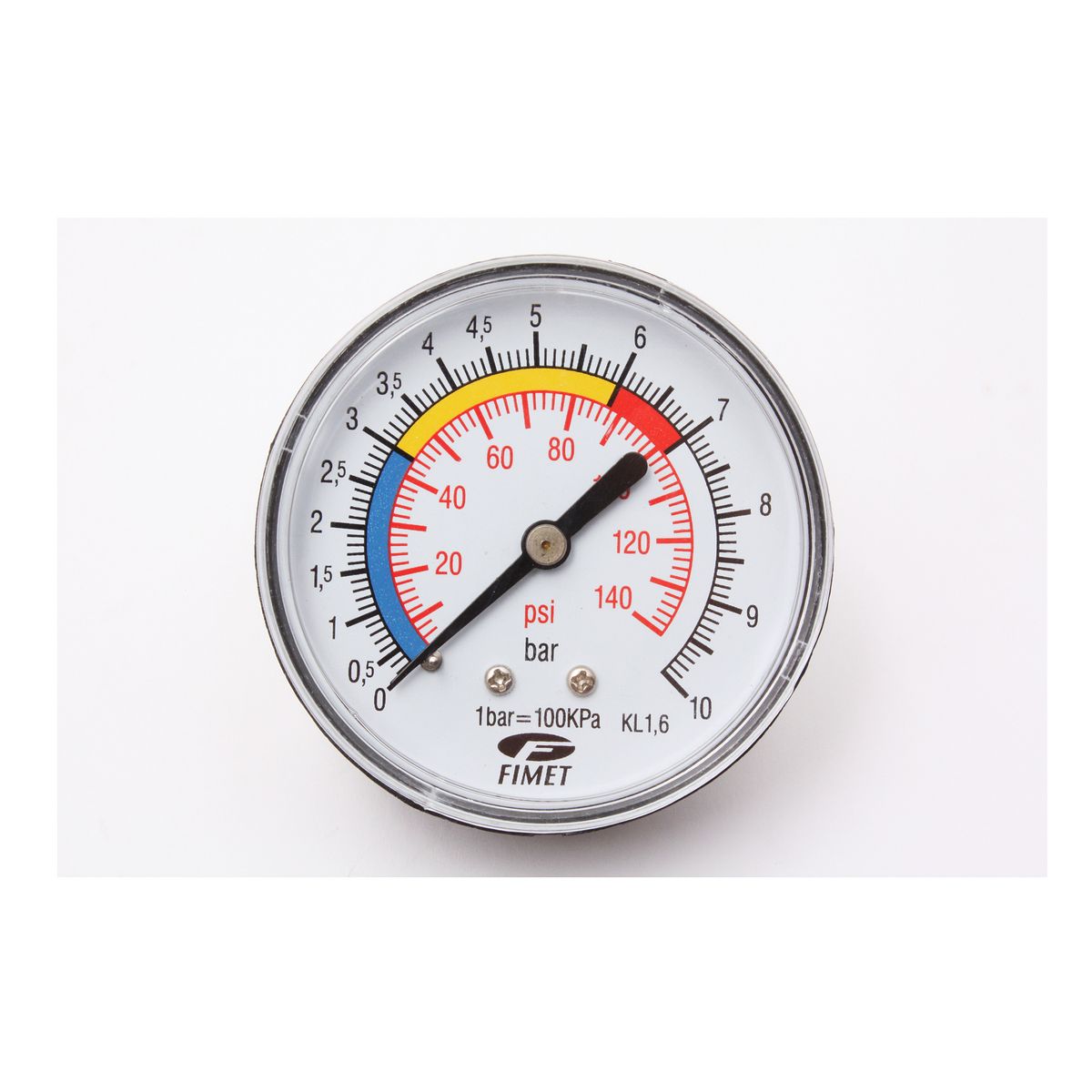 0-12 bar, ø63 mm manometer