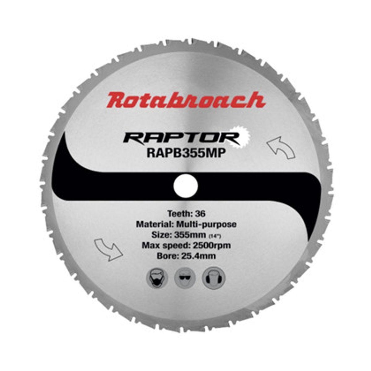 Rotabroach RAPTOR HM klinge 355x25,4 Z36