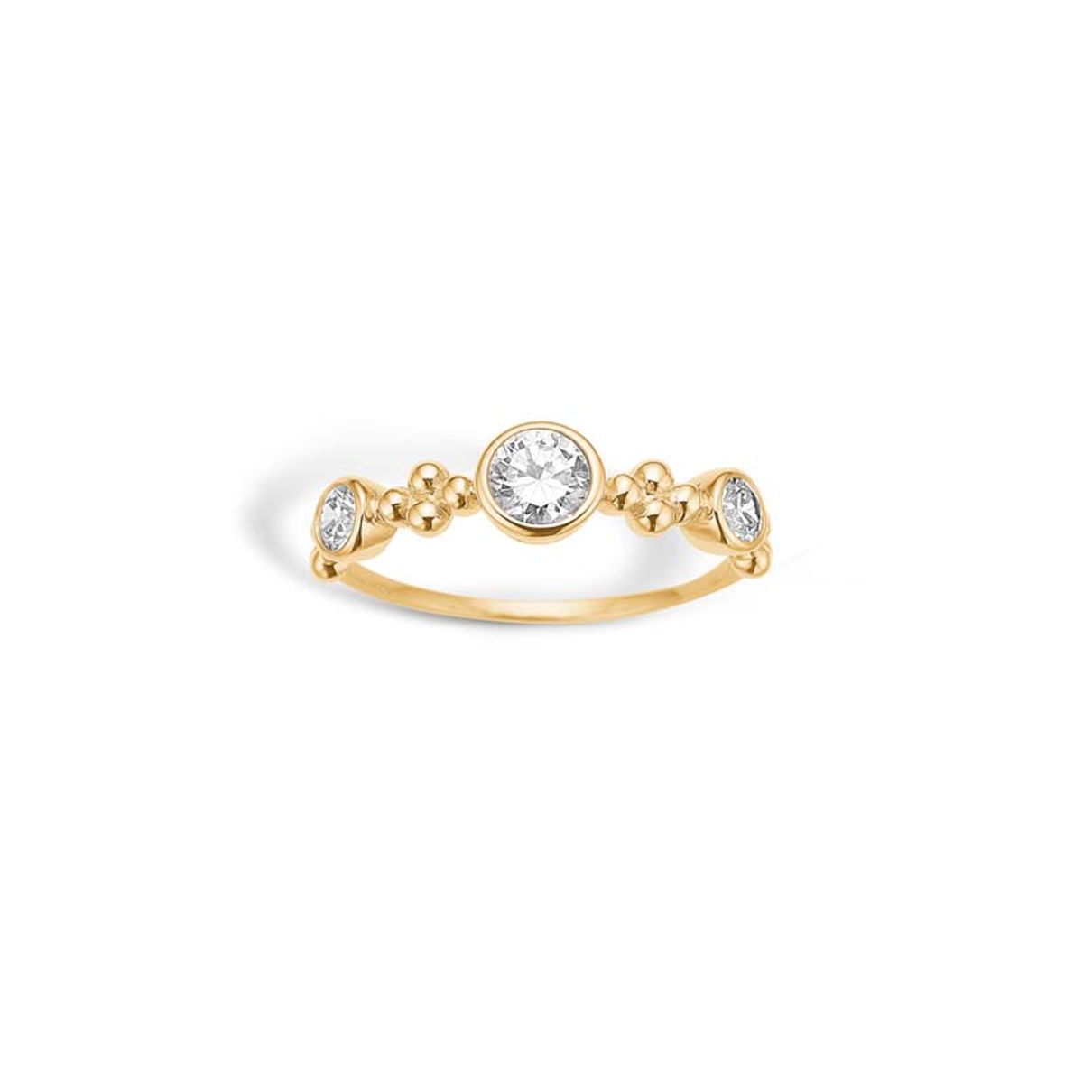 Blossom Copenhagen 9 kt guld ring med zirkon