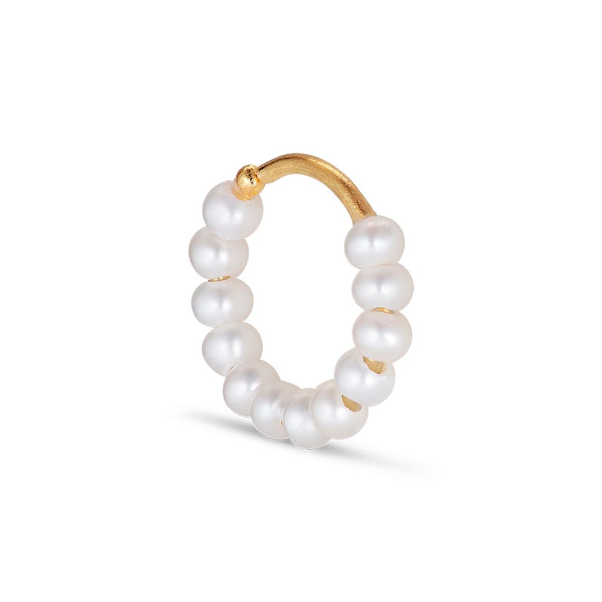 Jane Kønig ROW PEARL TWIST ørering, forgyldt - 1 stk