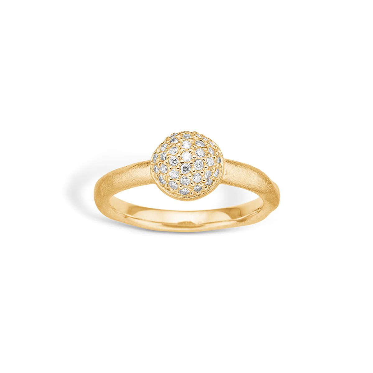 Blossom ring i 14 kt guld med 33 diamanter