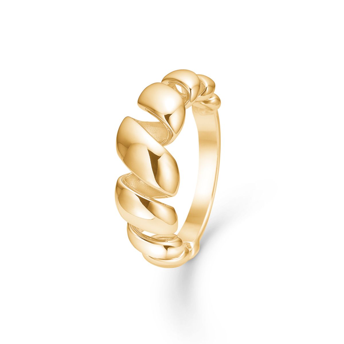 Mads Z Swirl ring i 14 kt guld