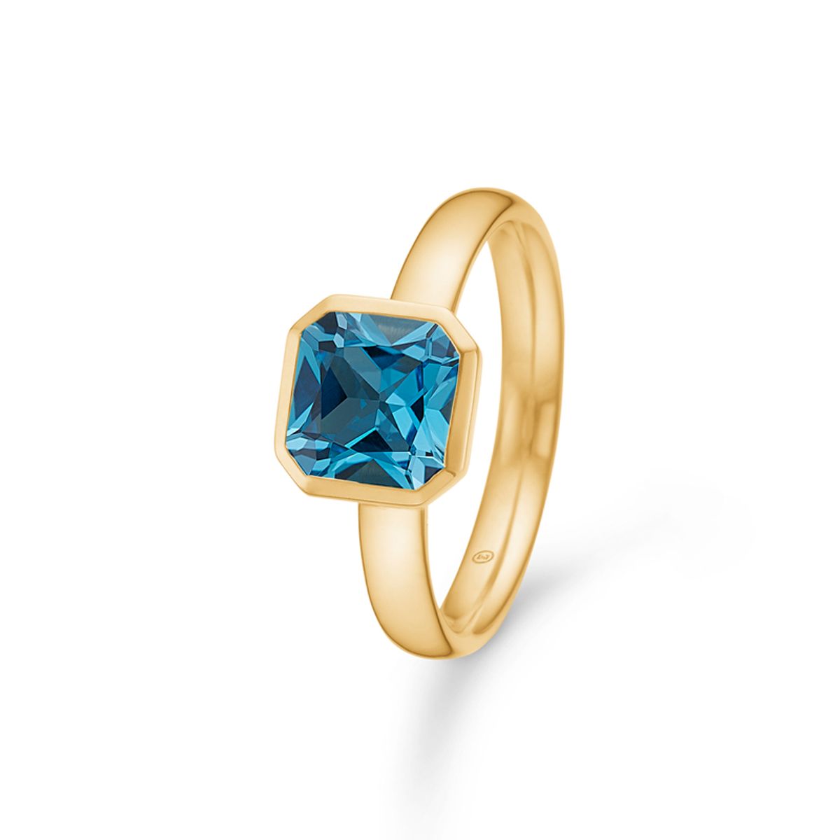 Mads Z Darling 14 kt. guld ring med London Blue Topas