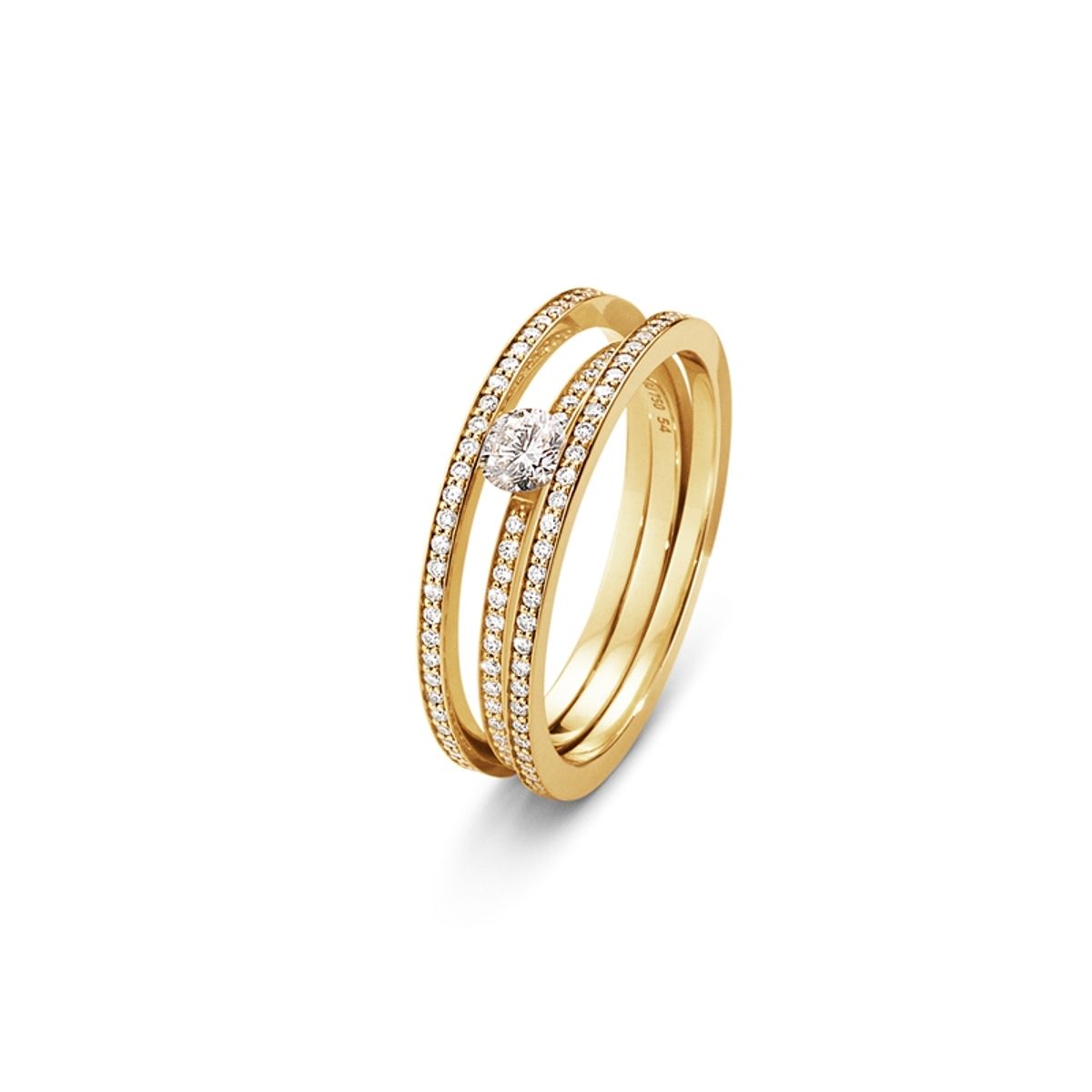 Georg Jensen Halo guld ring med brillanter