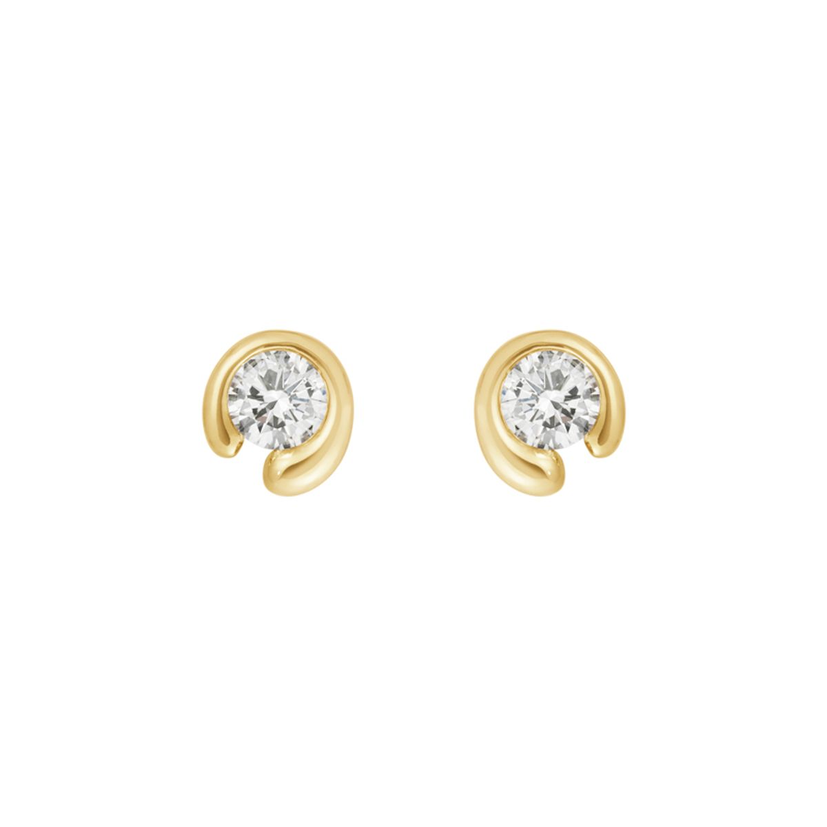 Georg Jensen Mercy Solitaire ørestiki guld med brillanter 0,20ct - 1636D