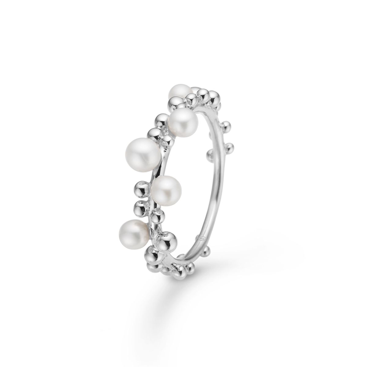 Mads Z Bubbles n ´ Pearls ring i sølv med perle