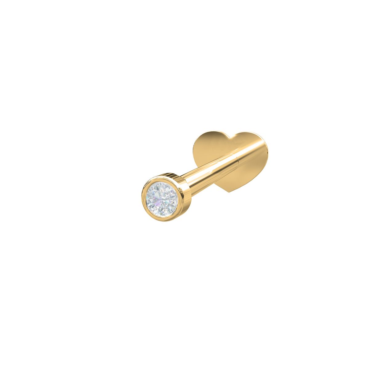 Nordahl Jewellery Pierce52 Labret i 14kt guld med 1diamant på 0,014ct