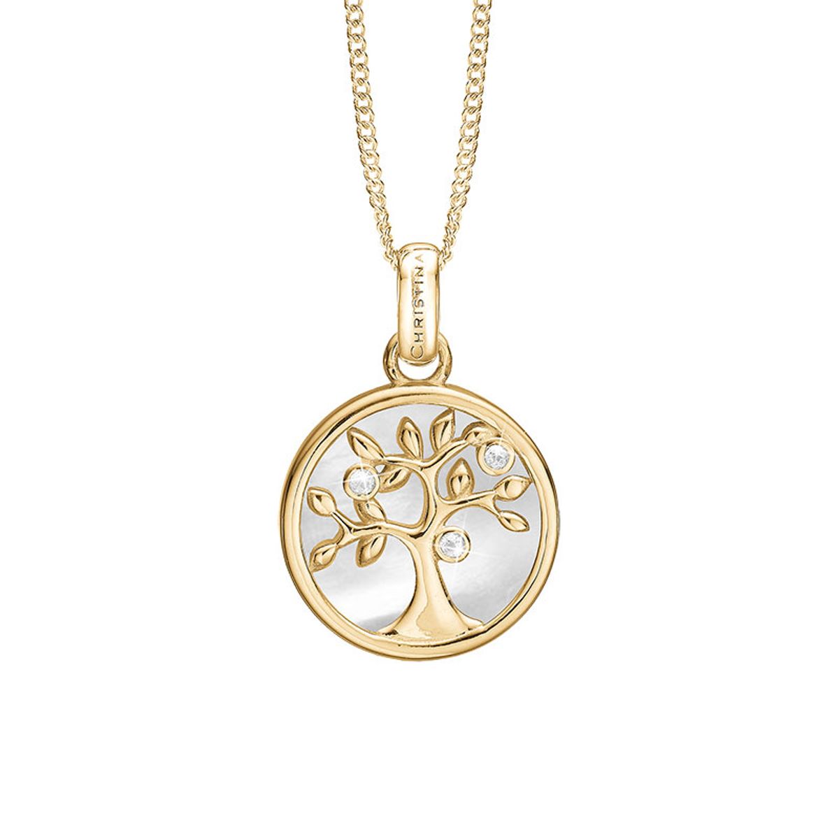 Christina Jewelry Tree of Life perlemor forgyldt vedhæng