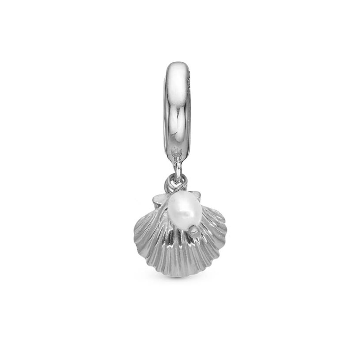 Christina Jewelry Clam shell Musling sølvcharm til læderarmbånd på 6 mm