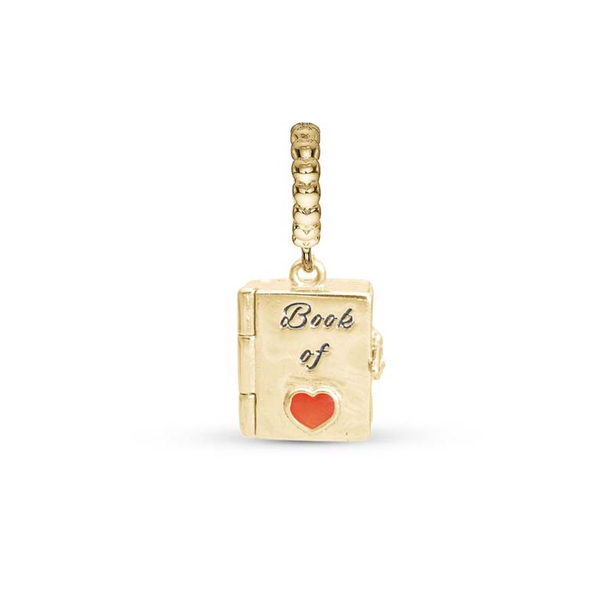 Christina Jewelry Book of Love Bog forgyldt charm til sølvarmbånd på 4 mm