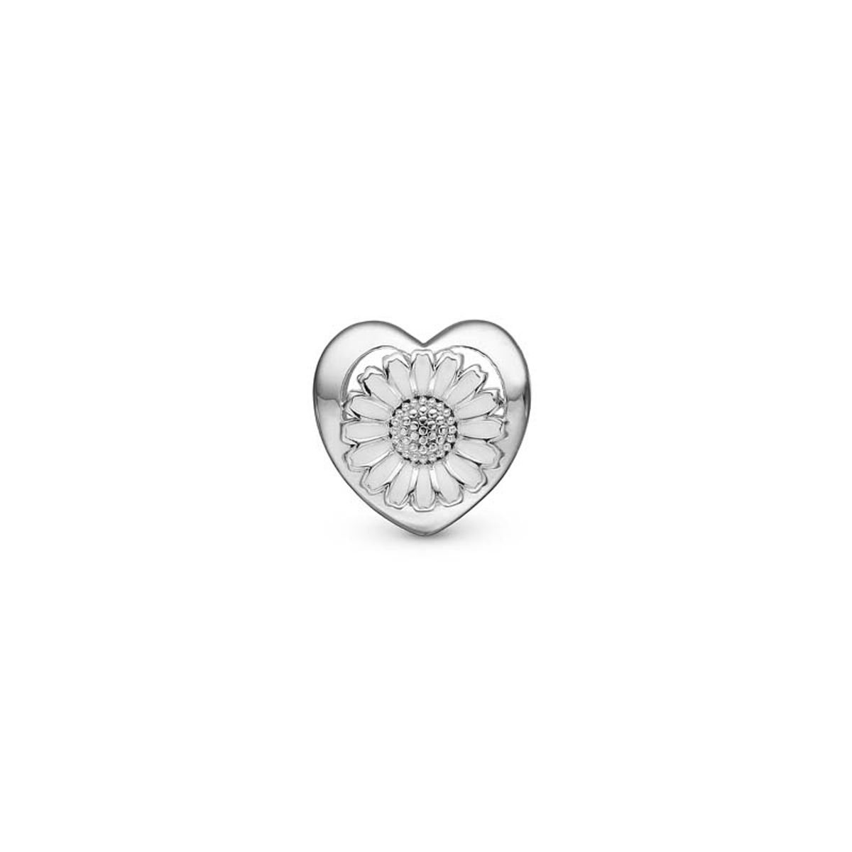 Christina Jewelry Daisy Flower sølv charm til sølvarmbånd og læderarmbånd på 4 mm