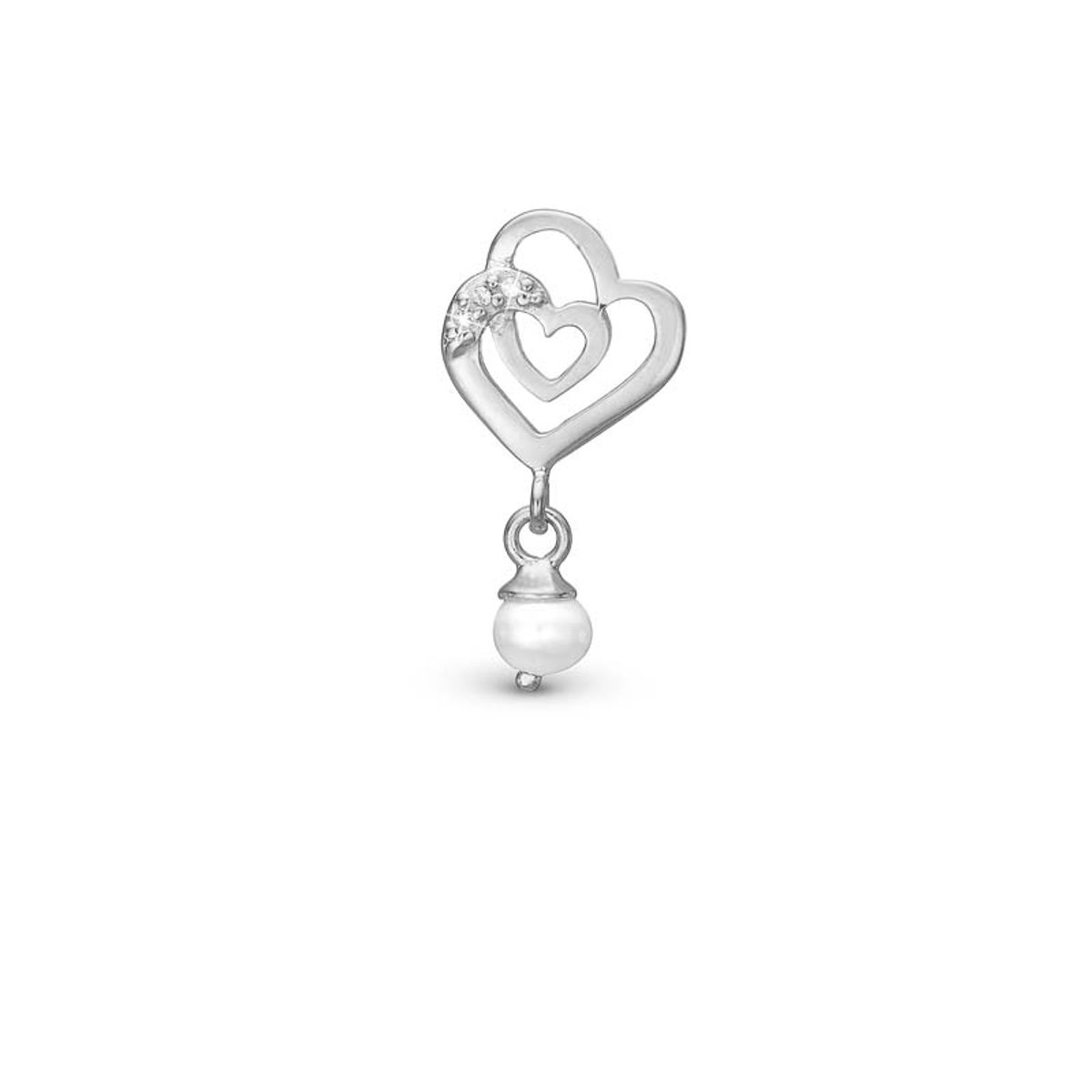 Christina Jewelry Two Hearts Hjerter sølvcharm til sølvarmbånd på 4 mm