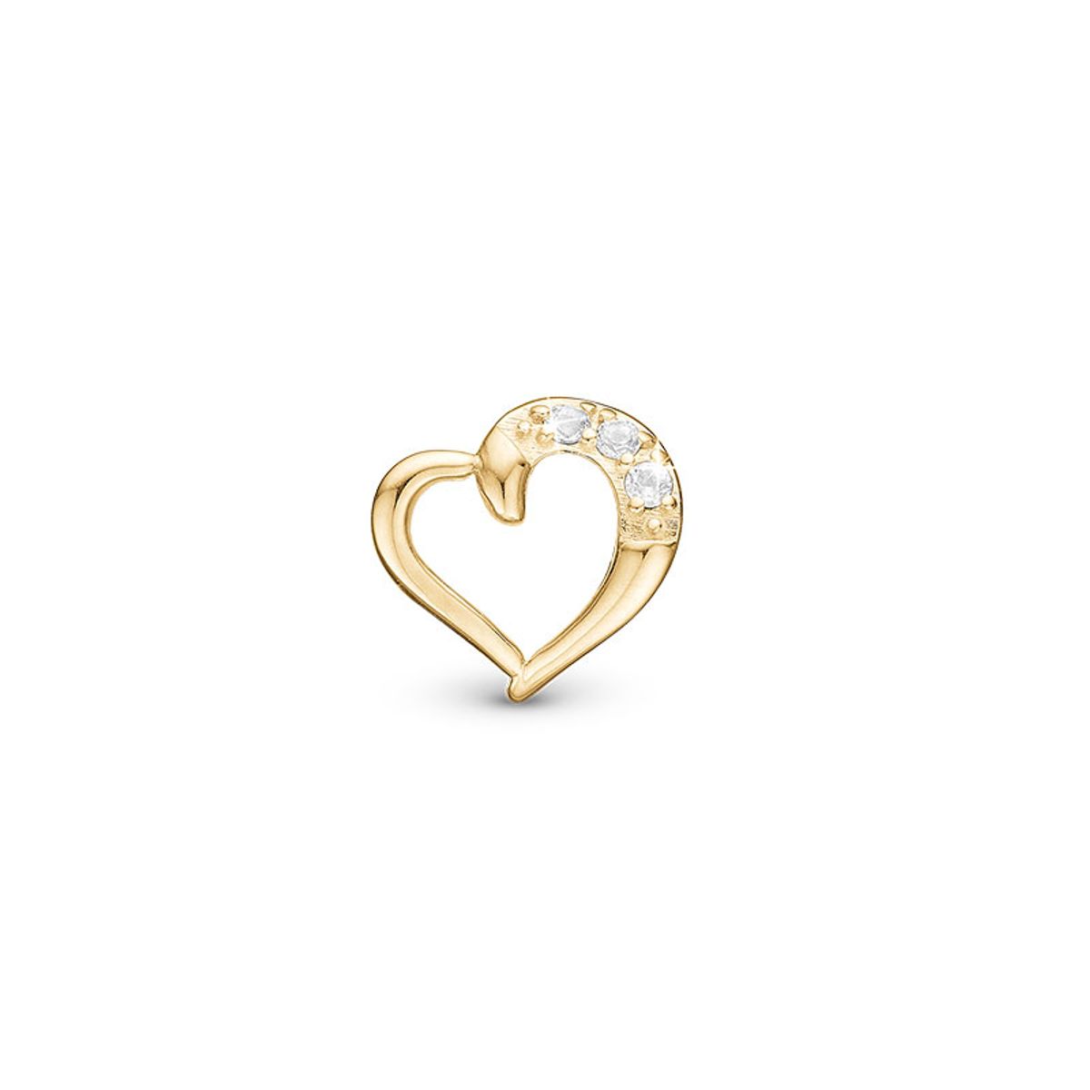 Christina Jewelry Love Story forgyldt charm til sølv armbånd