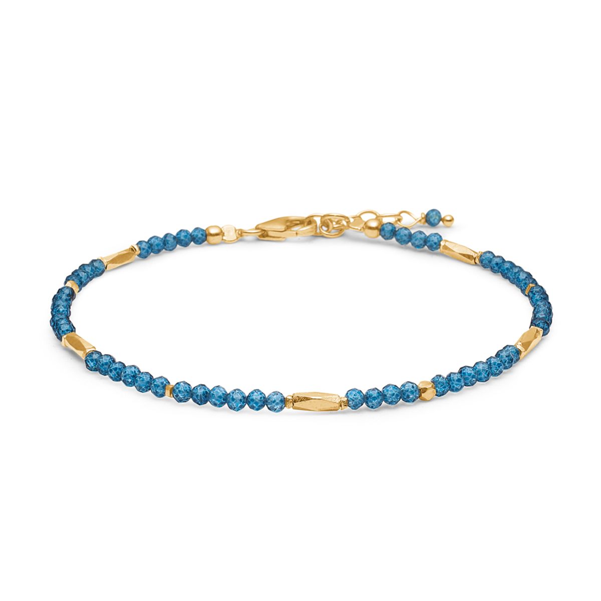 Studio Z Evergreen forgyldt armbånd med London blue topas