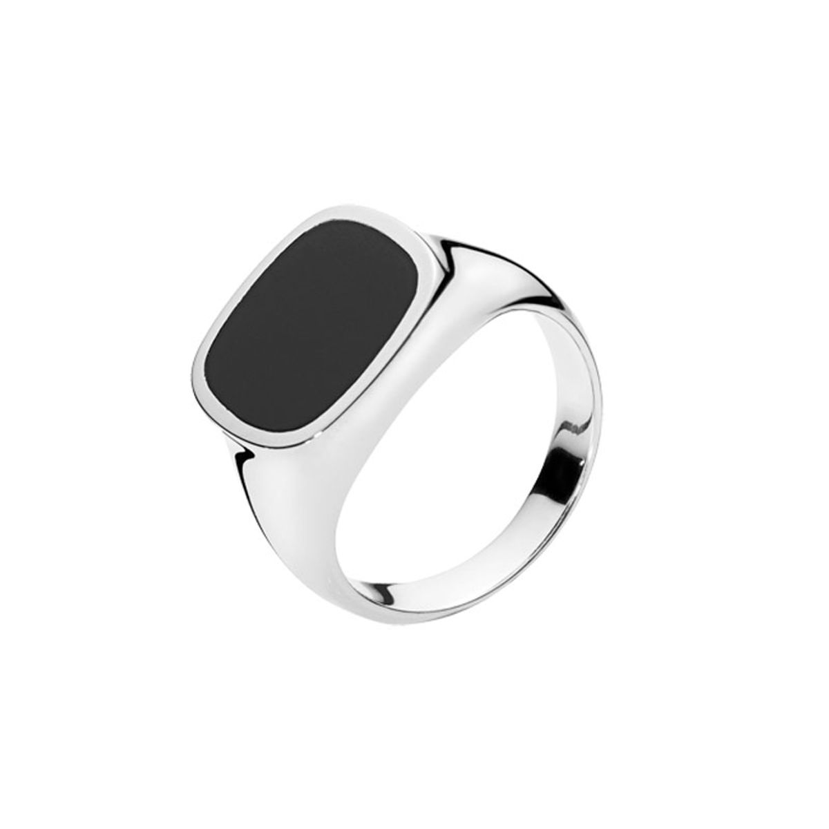 Lund Copenhagen sølv herrering med onyx