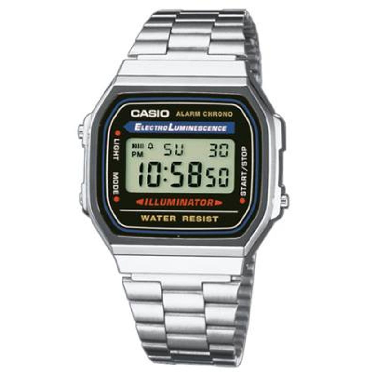 CASIO CLASSIC/RETRO - BASIC (1275) digitalur med stållænke