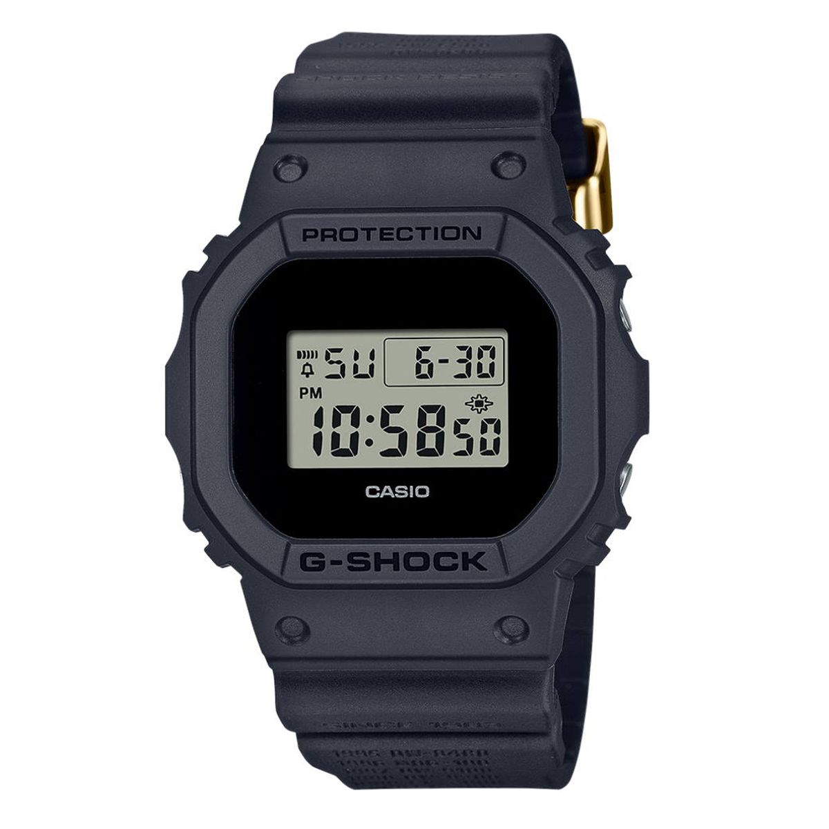 Casio G-Shock digitalur i sort fiber