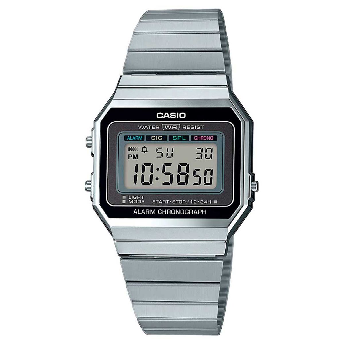 CASIO VINTAGE (3472) Basic retrour i stål med lænke