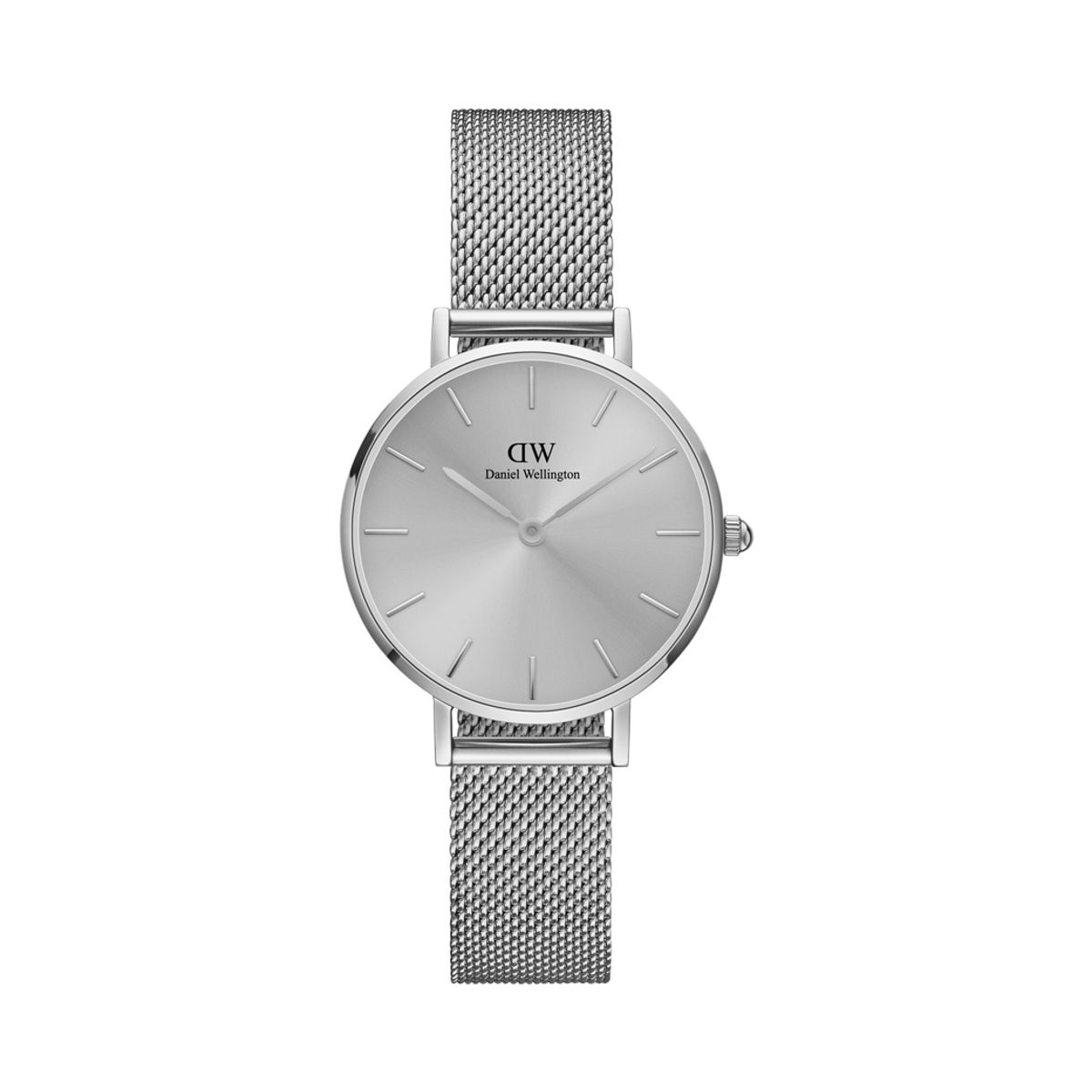 Daniel Wellington Petite Unitone Silver dameur med sølvfarvet stållænke 28 mm