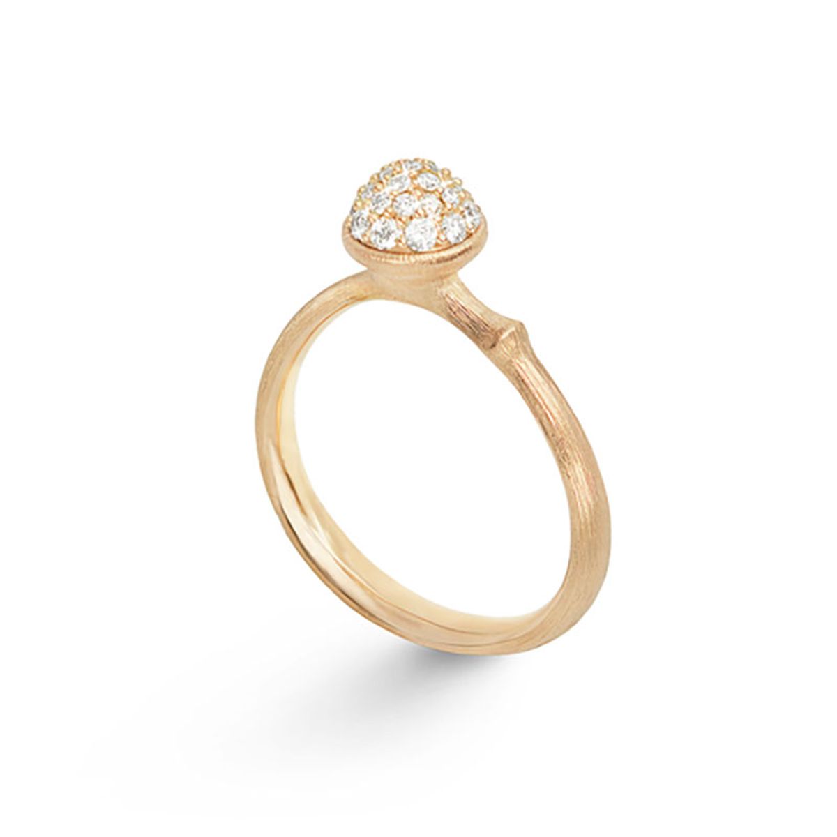 OLE LYNGGAARD COPENHAGEN Lotus 0 Tiny 18 kt. guld ring med brillanter