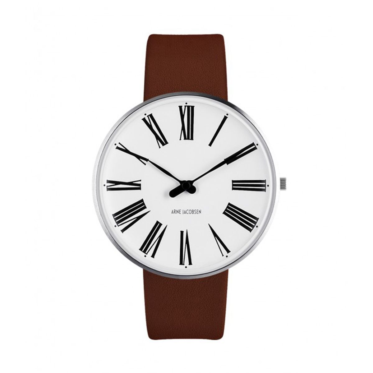 Arne Jacobsen Roman Watch Ø40mm unisexur, med brun rem