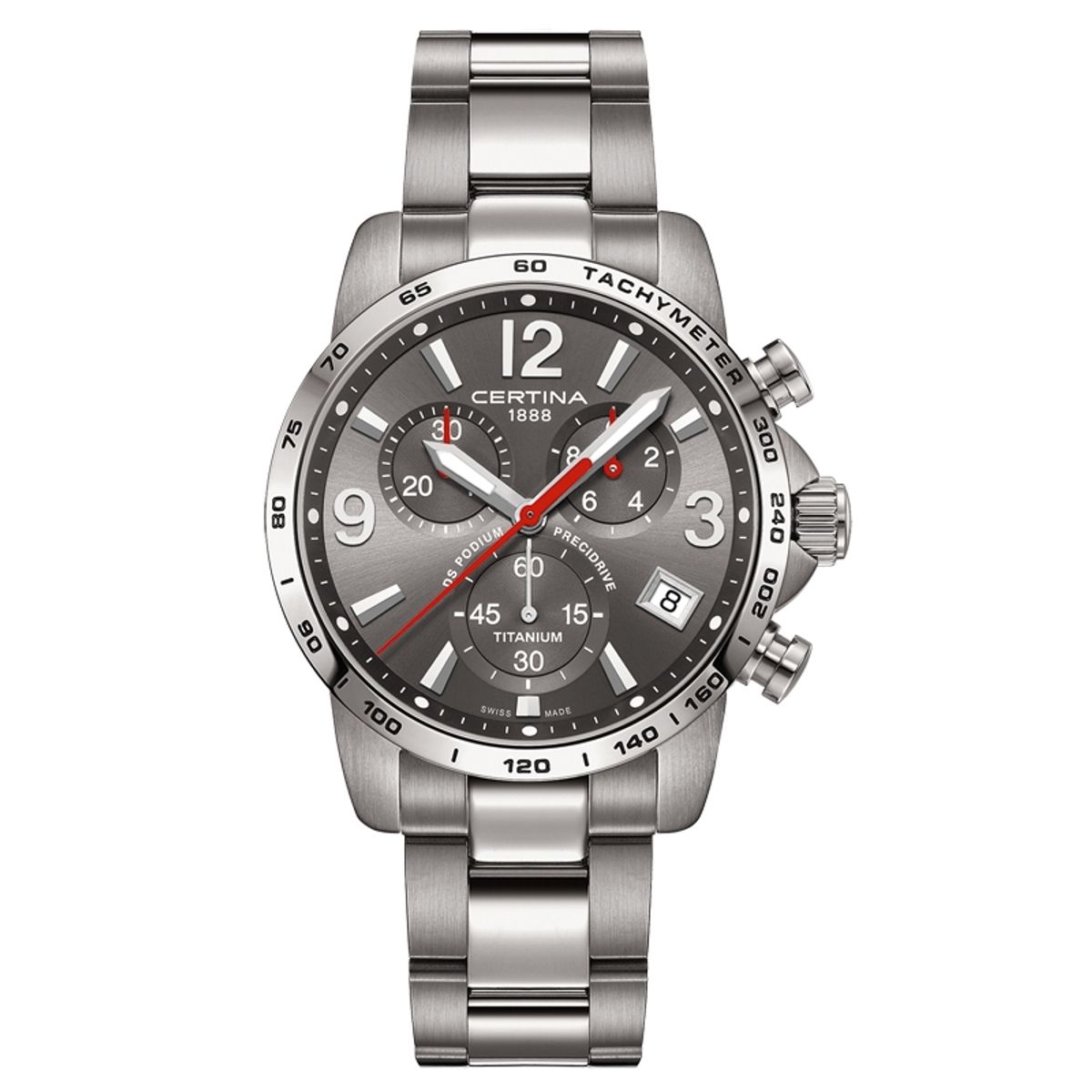 Certina DS Podium Chronograph 1/10 sec armbåndsur i titanium