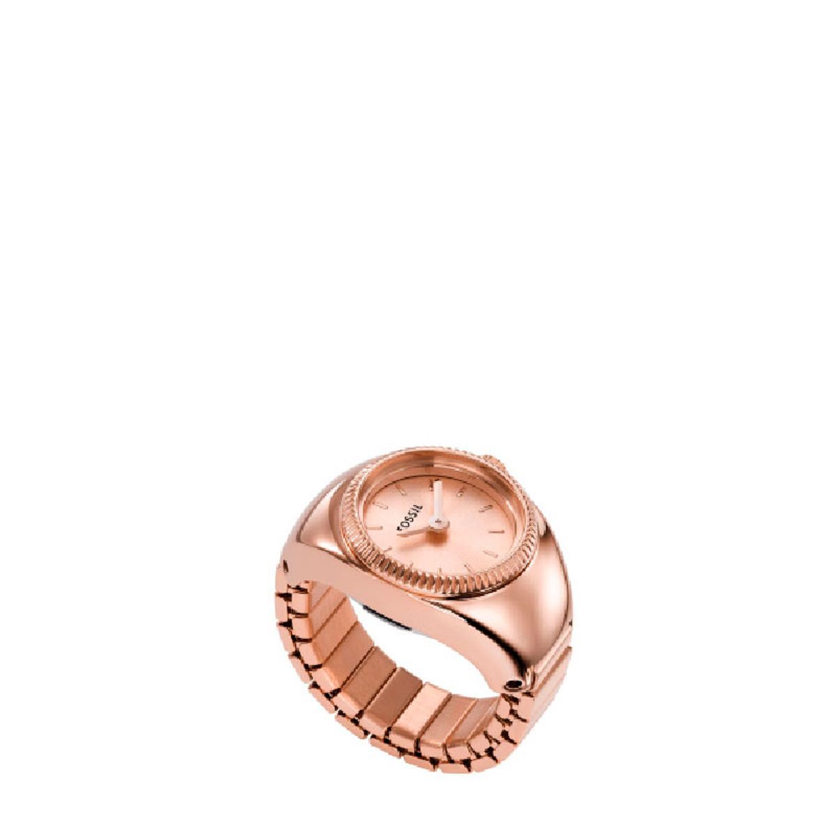 Fossil Watch Ring dameur i rosa stål