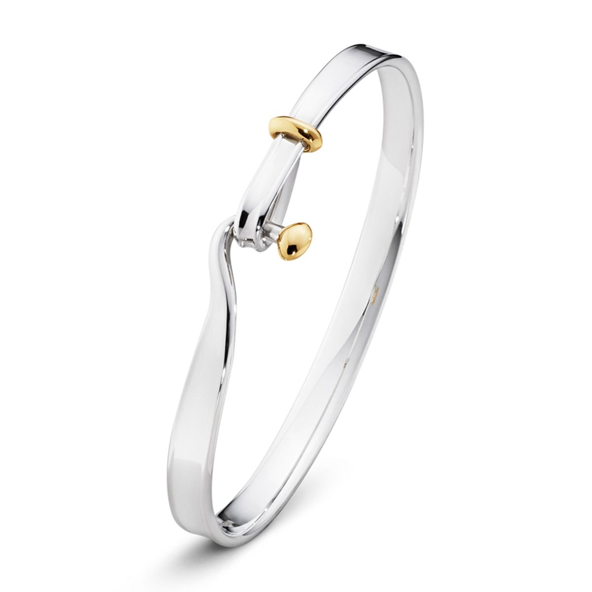 Georg Jensen Torun armring 204, sølv med 18 kt. guld