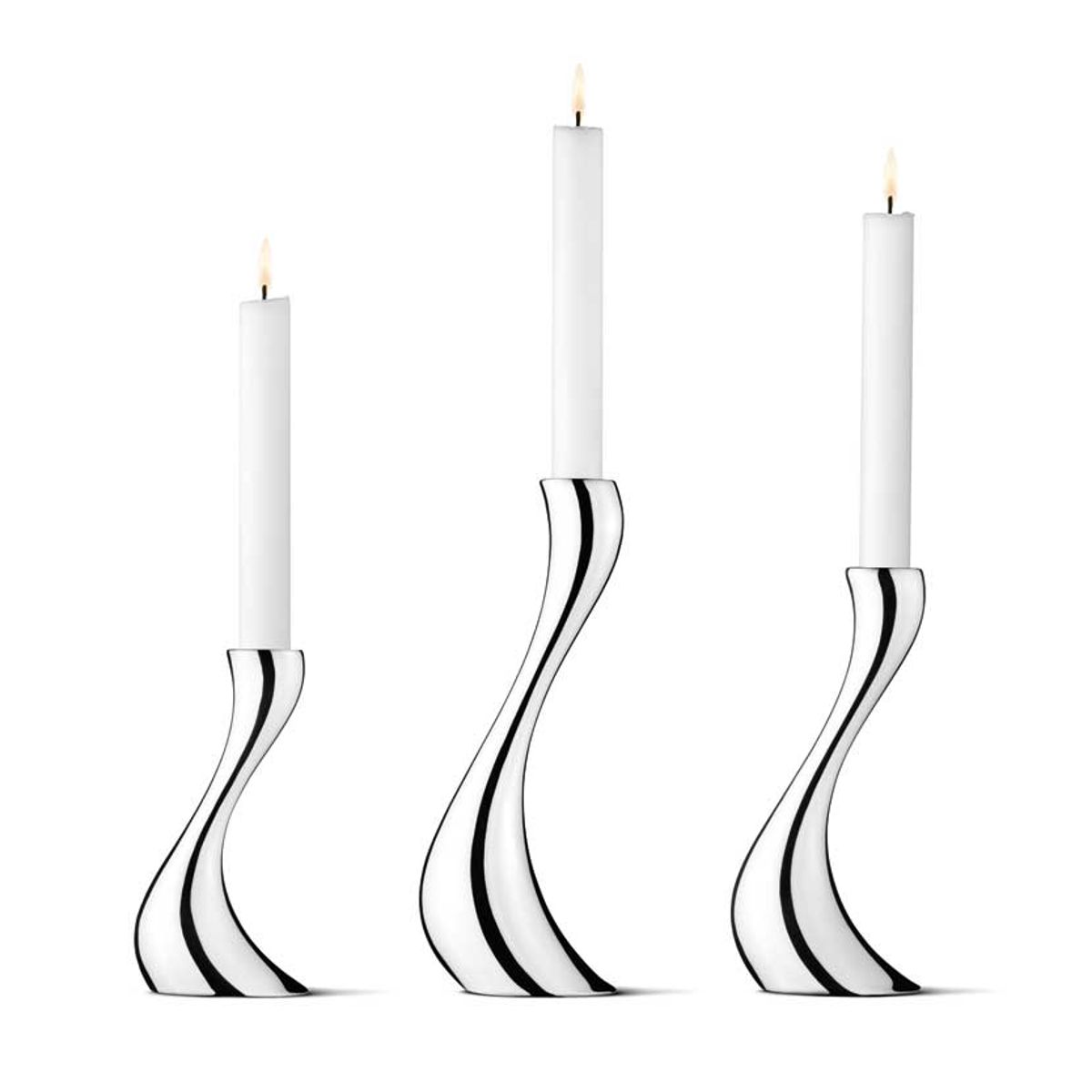 Georg Jensen Cobra lystestage 3 stk, stål