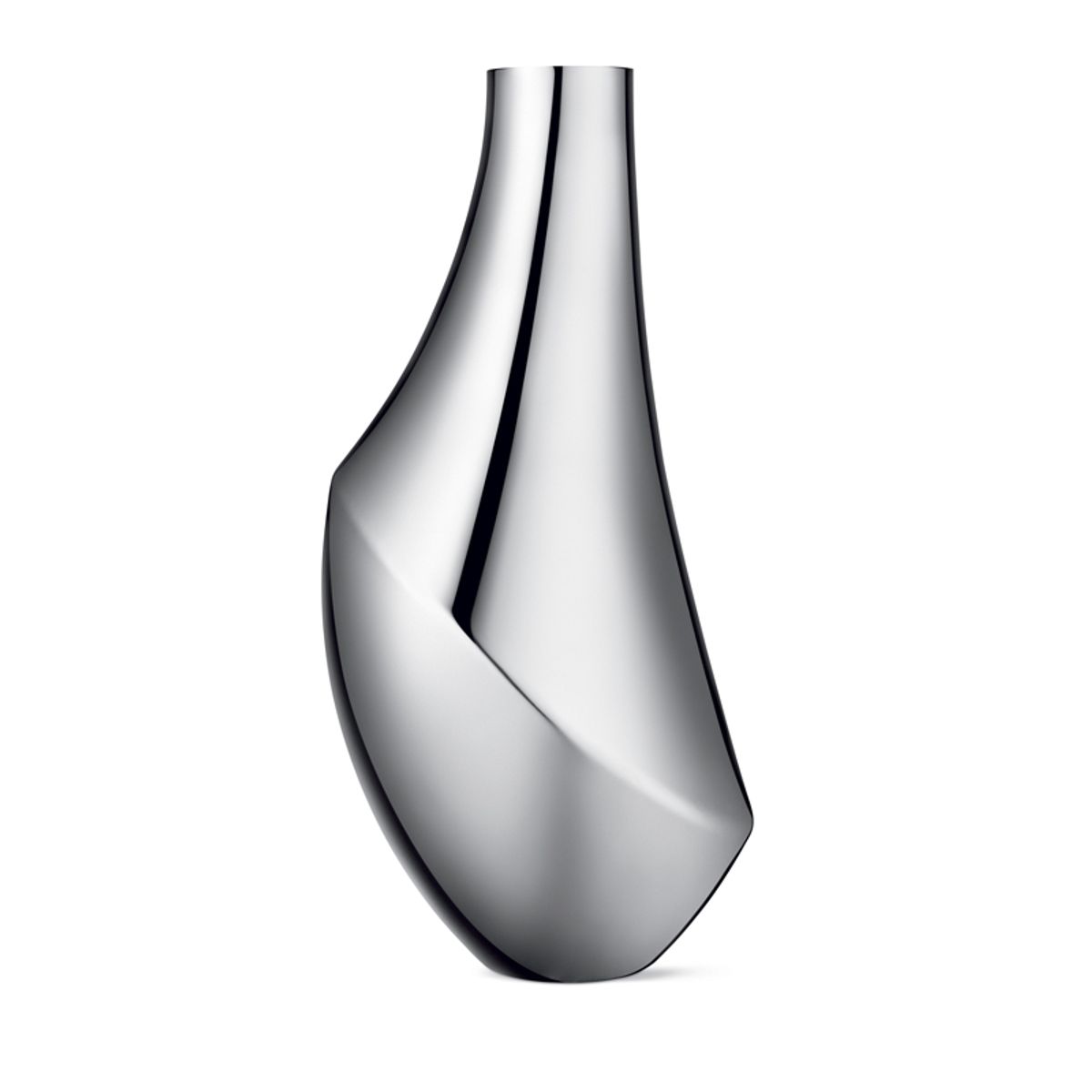 Georg Jensen Flora vase i stål, stor