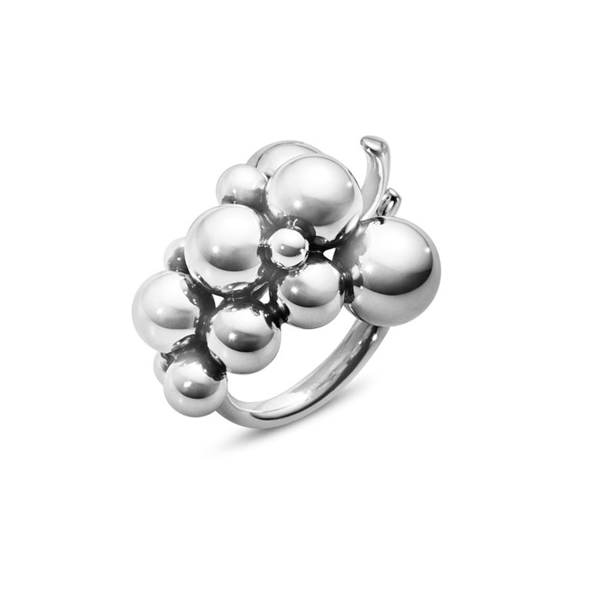 Georg Jensen Moonlight Grapes ring, sølv - mellem model