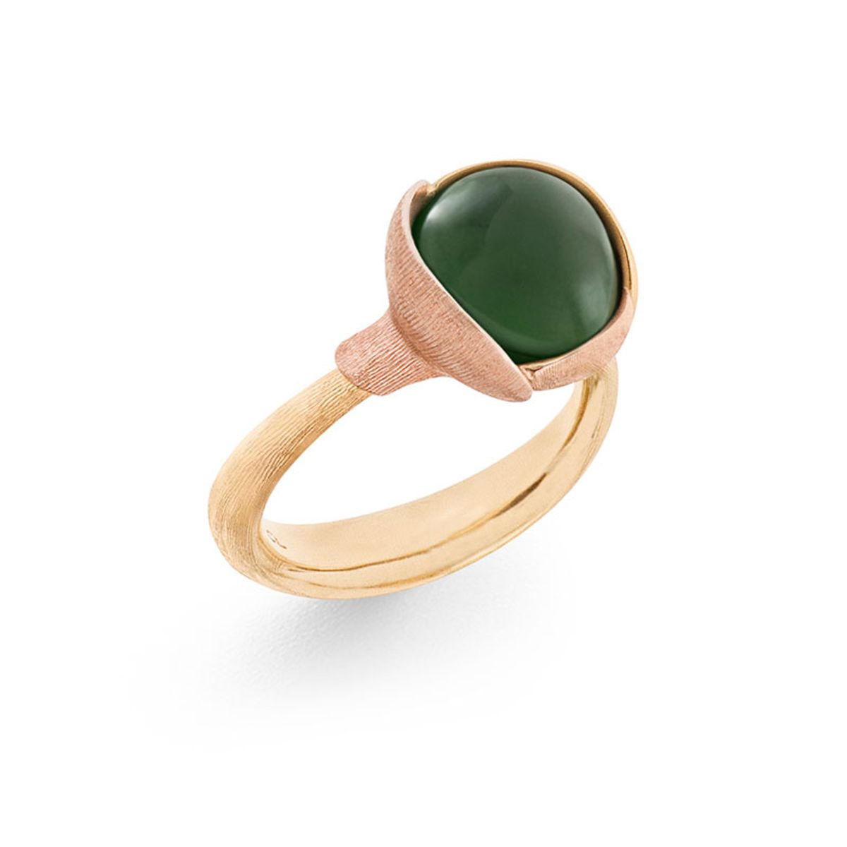 OLE LYNGGAARD COPENHAGEN Lotus 2, 18 kt. guld ring med serpentin