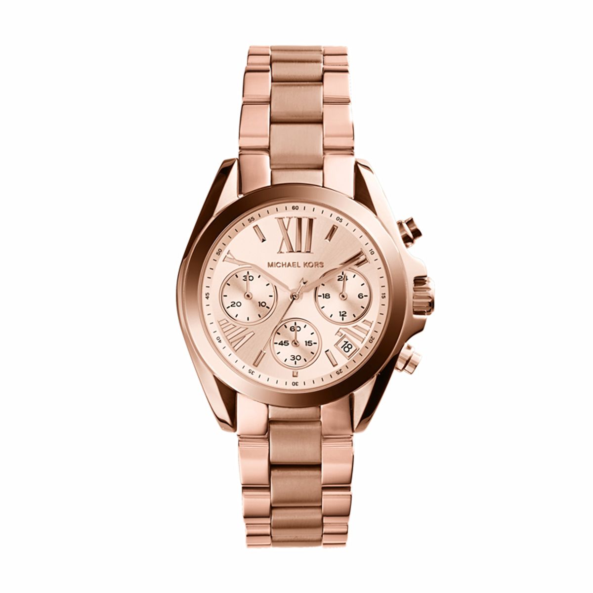 Michael Kors Mini Bradshaw dameur i rosaforgyldt med chronograph 36 mm