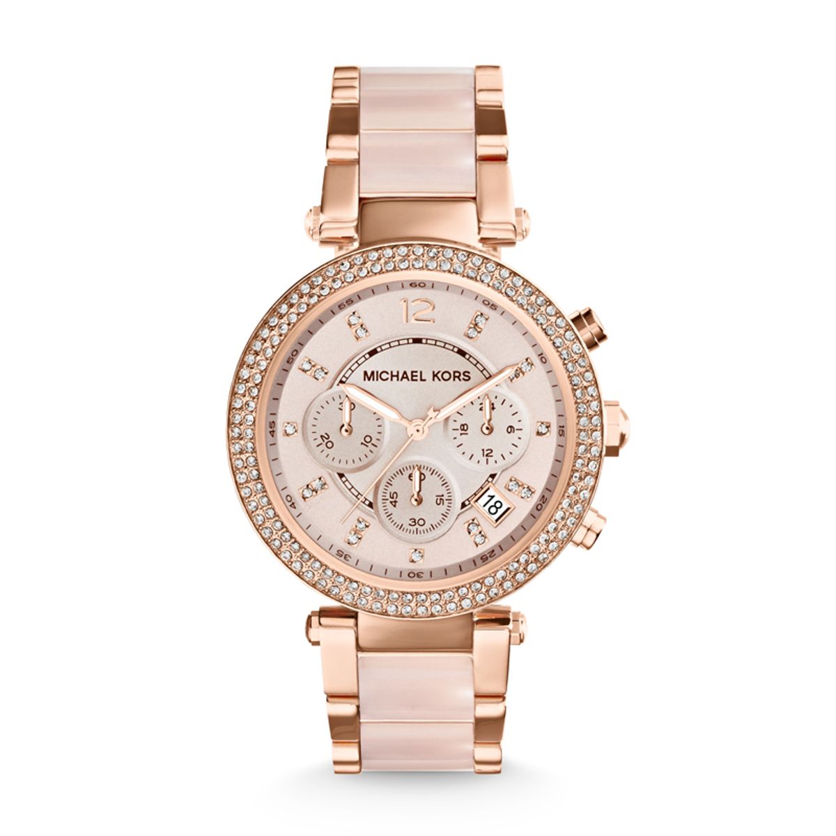 Michael Kors Parker dameur i rosaforgyldt og med chronograph 39 mm