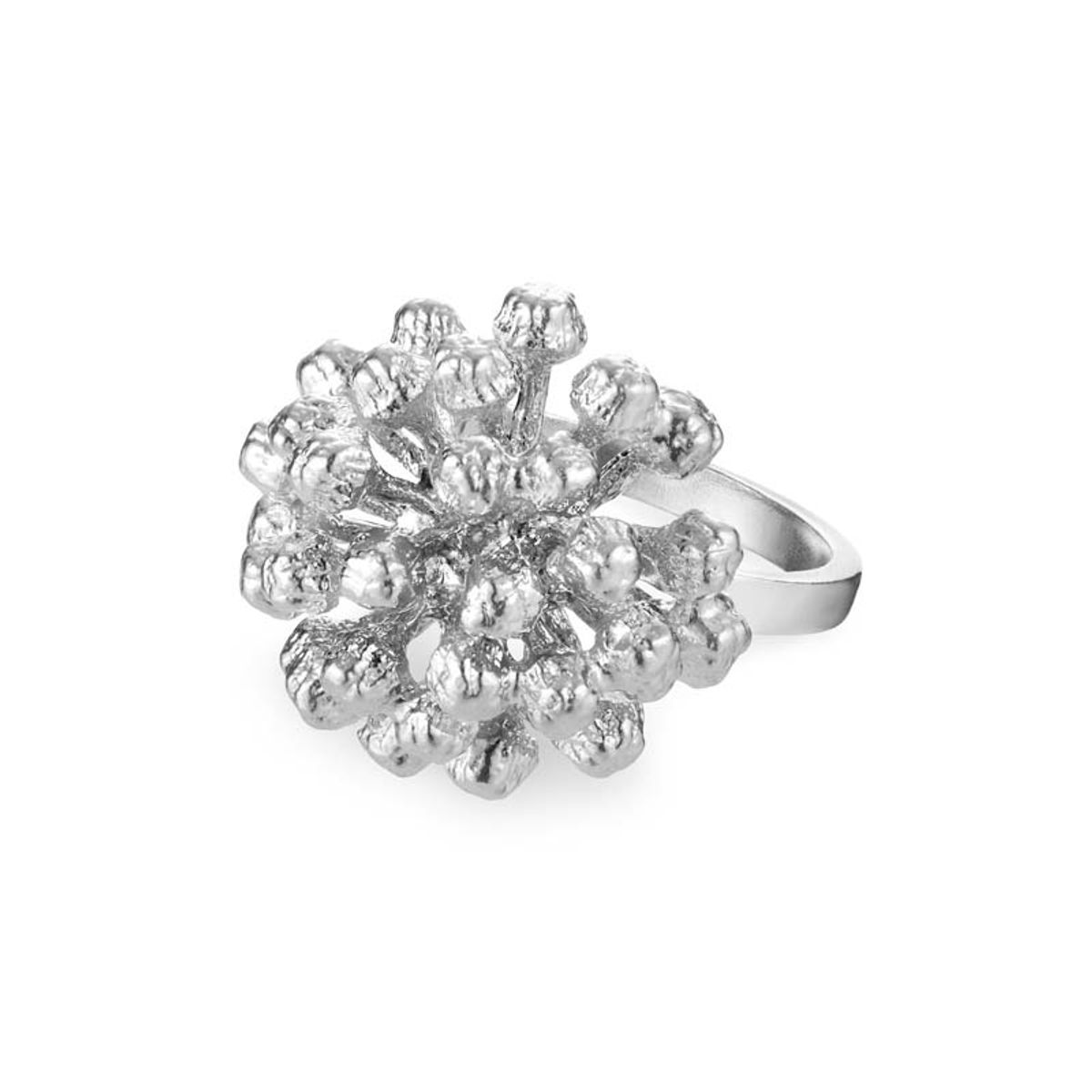 Flora Danica Dildblomst Statement ring i sølv